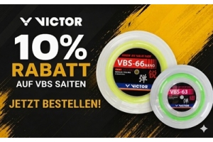 10% Rabatt auf alle Victor VBS Badmintonrollen!