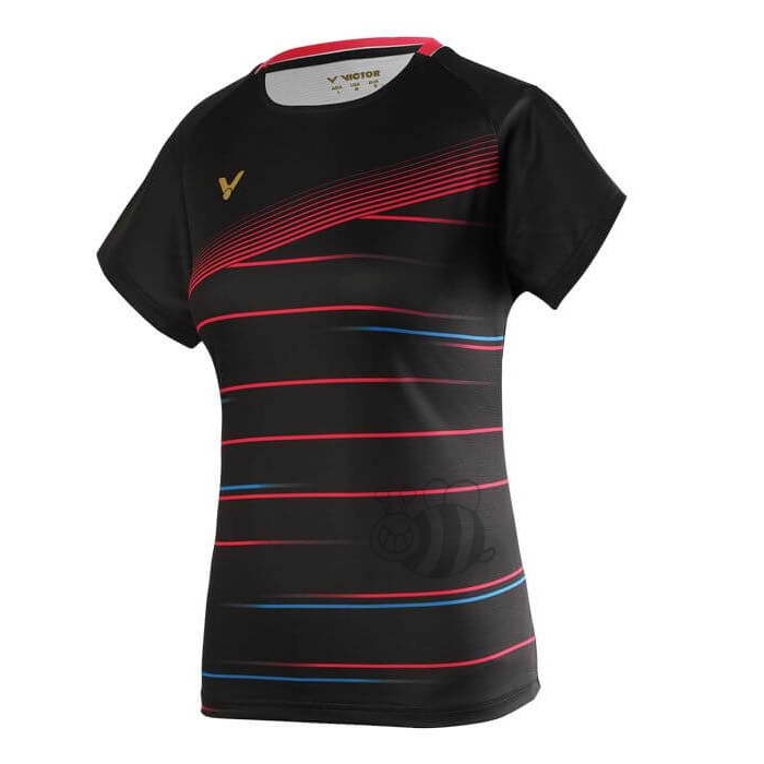 Victor-T-shirt-T-01003-Black-Lady-1