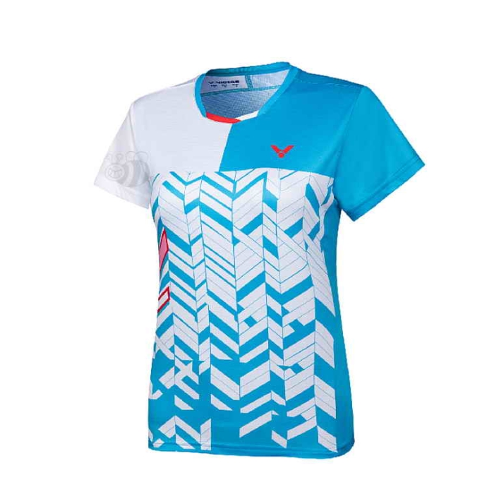 Victor-T-shirt-T-11007-Blue/White-Lady-1