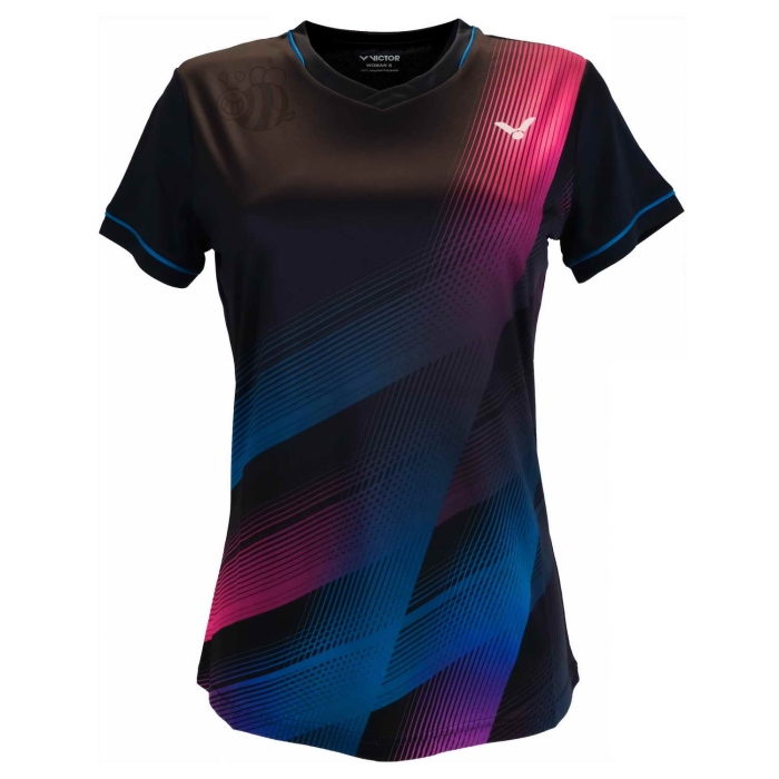 Victor-T-shirt-T-54104-C-Black/Pink-Lady-1