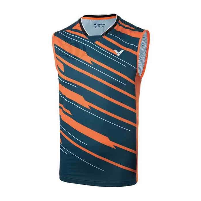 Victor-T-shirt-T-80007-Blue/Orange-Sleeveless-1