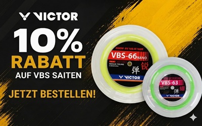 10% Rabatt auf alle Victor VBS Badmintonrollen!